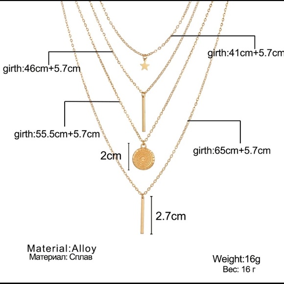 Boho Multi-Layered Pendant Necklace - Picture 5 of 5